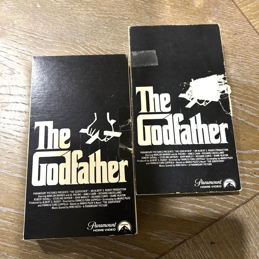 THE GODFATHER Original Release 1979 VHS 2-Tape Set Paramount Gatefold, Tested